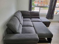 Sectional sofa angled view showing chaise