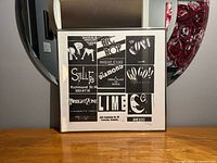 Full framed screen-print showing nightclub logos
