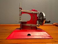 Left side view showing overall form, LB decal, hand wheel, and paint wear