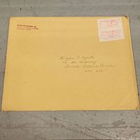 Manila envelope from Cleveland Browns Inc. with 1970s postmark