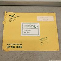 Mailed envelope from Philadelphia Eagles with photograph handling instructions