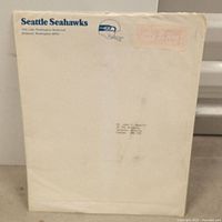 Seattle Seahawks printed envelope with logo and address