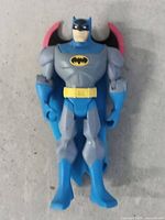 Front view of Batman figure showing costume colours and articulation
