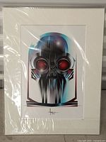 Front view of matted Gotham Freeze art print still sealed