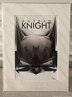Front view of sealed Gotham Knight art print in mat