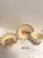 All three Bunnykins pieces together