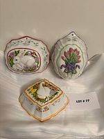 Group shot of the three porcelain molds