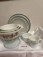 Group shot of all eight Pyrex pieces