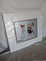 Full view of framed print sealed in plastic