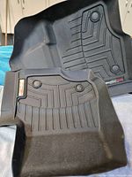 Overall view of both front WeatherTech floor liners