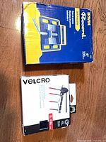 Both retail packages: Irwin drill press vise and Velcro tape
