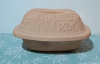 Full view of assembled Romertopf clay cooker