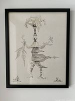 Full view of framed drawing