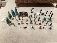 All village pieces arranged on floor