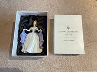 Figurine in open box next to lid