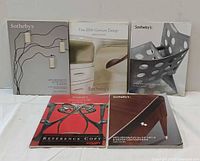 Front view of all five Sotheby’s catalogues
