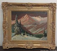 Framed oil painting full view