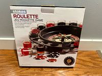 Front of boxed Stokes roulette drinking game