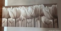 Front view of the sepia tulip canvas print