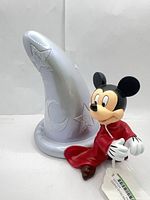 Front view of Sorcerer Mickey figurine with silver hat