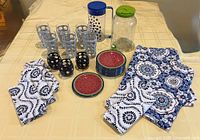 Entire lot displayed on table