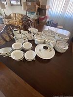 Entire dinnerware set displayed on table