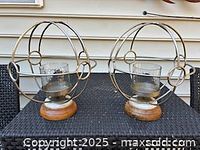 Front view of both candle holders