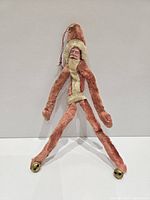 Full view of chenille Santa ornament showing entire figure