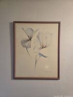 Full view of framed lithograph showing artwork and frame