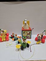 Group shot of all four vintage toys