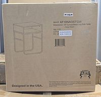 Factory sealed box front showing product line drawing and details