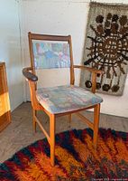 Full view of Danish teak armchair