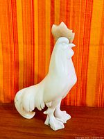 Full view of alabaster rooster figurine