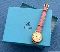 Watch on Birks box showing full view