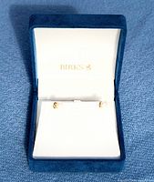 open Birks box showing both pearl studs