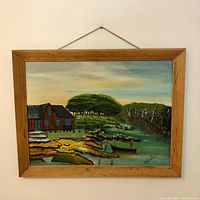 Full view of framed painting on wall