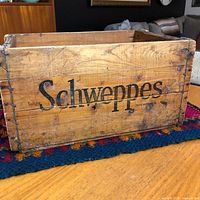 Front view showing Schweppes logo