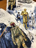 Overall view showing Star Wars character print on sheets