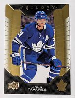 Front of John Tavares Upper Deck Trilogy card