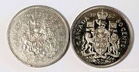 Both coins side by side, showing reverse designs and relative condition