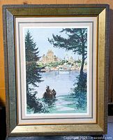 Full view of framed print showing frame design and artwork