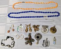 All jewellery pieces laid out