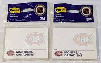 Two sealed packs of Montreal Canadiens Post-it notes front view