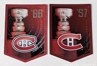 Both Montreal Canadiens Stanley Cup cards front view