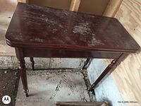 Top surface showing dust and wear