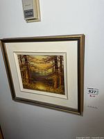 Full view of framed painting on wall