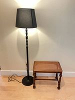 Bench and lamp together for scale and overview