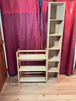 Both bookcases side by side for size comparison