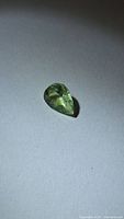 Pear-cut green tourmaline front view