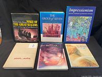 All six art books front covers displayed